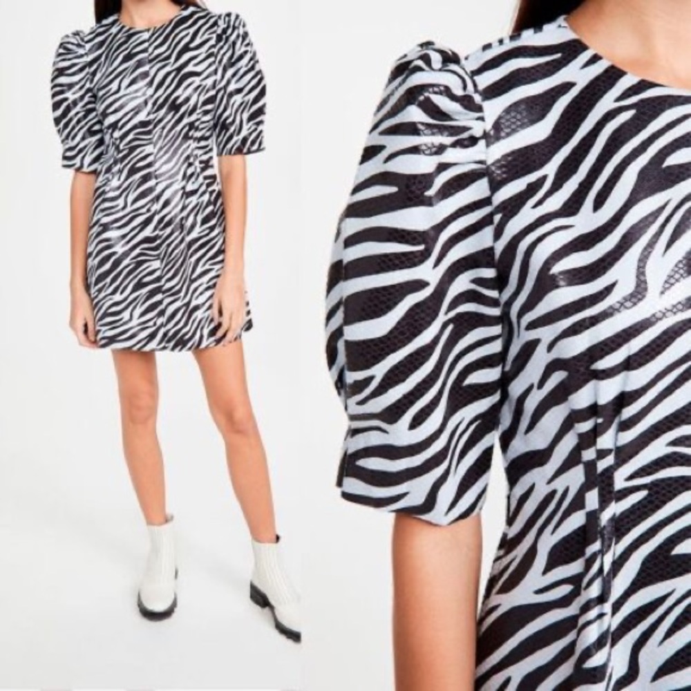 En Saison Zebra Print Mini Dress